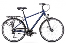 Genérico Vélos de villes Vélo Romet Trekking Citybike ctb aluminium shimano alivio royal Wagant 5 (M, bleu)