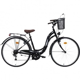 EDEN Bikes Vélos de villes Vélo Ville 28’’ Alizee Type VTC avec Cadre Aluminium, 7 Vitesses et équipement City Complet
