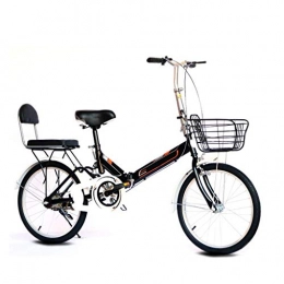 YANGSANJIN Vélos de vélo de 20 Pouces pour Femmes Commuter, vélos de vélo Pliables légers avec étagère arrière et Selle Ergonomique (Couleur: Amortissement Bleu)