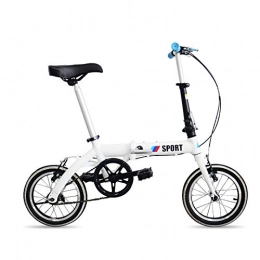 GSDZSY vélo 14 Pouces 412 Alliage D'aluminium Ultra Léger Vélo Pliant Portable Enfants Hommes Et Femmes Pliant Vélo de Montagne, White
