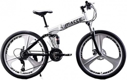 smilecstar vélo 24 Pouces Pliable Sport 3 Cutter Wheel 21 Vitesses Shimano dérailleur avec Frein à Disque Vélo vélo Pliant en Acier au Carbone Vélo de Jeunesse-Blanc