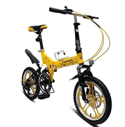 AOHMG vélo AOHMG Vélo Pliant Adulte Montagne Vélos pliants, léger Unisexe, Yellow_16in