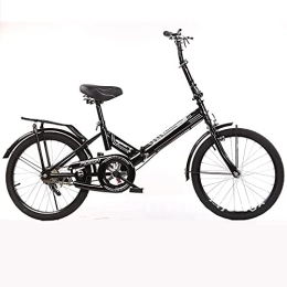 ASPZQ vélo ASPZQ Vélo Pliante sans Installation, Vélo pour Adultes De 20 Pouces, Mini-Voiture Portable Ultra-Léger, Voiture Étudiante De 16 Pouces, Noir, 20 inches