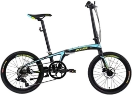 AYHa vélo AYHa 20" vélos pliants, adultes unisexe 8 vitesses à double disque de frein Poids léger vélo pliant, en alliage d'aluminium léger vélo portable, Noir