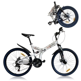BLANC MARINE vélo BLANC MARINE - VTT Pliant 26" 21 Vitesses - en Aluminium - Garantie 5 Ans