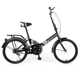 BZZBZZ Vélo Pliable 20 Pouces 6 Vitesses à Vitesse Variable Amortisseur Portable Commuter Bike avec Ailes pour Hommes Femmes et Adolescents
