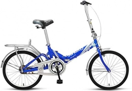 Clothes vélo CLOTHES Commuter City Road Bike, Vélos Pliable de vélos été Vélo d'extérieur Étudiant Chemin de l'école de vélos 20 Pouces vélos (Couleur: Rose, Taille: 20inch), Unisexe (Color : Blue, Size : 20INCH)