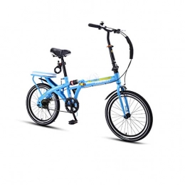 CYSHAKE Vélos pliant CYSHAKE Vélo Pliant vélo Absorption des Chocs de Changement de vélo Portable Petite Roue Ultraléger Vélo Ville Vélo Trajets Étudiant Bicycle20 Pouces Vélos Confort (Color : Blue)