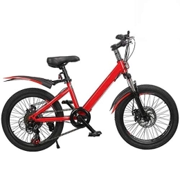 D&XQX vélo D&XQX 22 Pouces Pliant vélo Pliant, VTT, 21 Vitesses à Double Disque Système de freinage, Convient pour Les étudiants, des Petits garçons et Les Filles (135-160 cm), Rouge, 20 inches