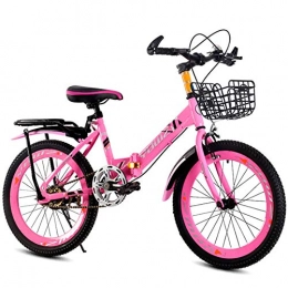DSHUJC vélo DSHUJC 22 Pouces Enfant vélo Pliant, Vitesse Variable vélo Pliant Ville, Grande capacité vélo, vélo léger pour Les Adolescents et Les Adultes, Rose