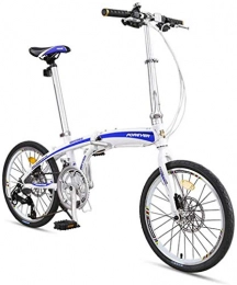 FEE-ZC vélo FEE-ZC Universal City Bike 20 Pouces 16 Vitesses Banlieue Plier Cadre en Alliage d'aluminium pour Adulte Unisexe