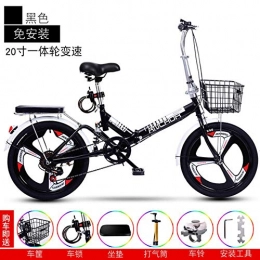 GuiSoHn vélo GuiSoHn Vélo pliable pour adulte avec vitesse ultra légère et portable pour adulte, petit vélo facile à monter Taille unique GuiSoHn-896158513