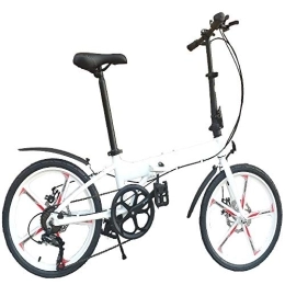 GWZZ Sports de Plein air en Alliage d'aluminium vélo Pliant,White