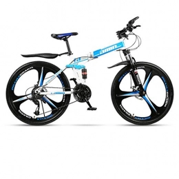 GXQZCL-1 Vélos pliant GXQZCL-1 VTT, vlo Tout Terrain, 26inch VTT, Vlos pliants Dur-Queue, la Suspension complte et Double Disque de Frein, Cadre en Acier au Carbone MTB Bike (Color : Blue, Size : 21-Speed)