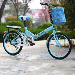 GYLEJWH vélo GYLEJWH 20 Pouces Vélo Pliant en Alliage Léger, Léger Variables Adulte Féminine Ultra-Léger Débit Primaire Portable Bicyclette Mâle, Bleu