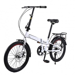 Vélos enfants Vélos pliant HAIZHEN Adulte Vélos pliants, 20in monovitesse Mini Compact Adulte vélo, vélo avec Béquille de Banlieue et à l'arrière Rack Carry