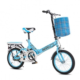 HECHEN vélo HECHEN Vélos pliants, Mini vélo de Route Portable pour étudiants de 20 Pouces pour Hommes, Femmes, vélos VTT légers, Freins Avant et arrière, Absorption des Chocs, Bleu