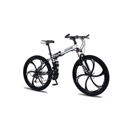 HESND Vélos pliant HESND zxc vélos pour adultes, vélo de montagne 27 vitesses double choc roue intégrée vélo de montagne pliable, vélo de montagne vélo de sport et divertissement (couleur : noir, taille : 27)