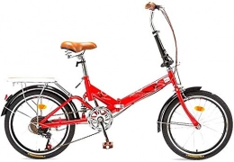 HFFFHA vélo HFFFHA 20IN Mini Pliant - vélo avec Frein de vélo for Adultes Hommes et Femmes, Double Frein à Disque Haut en Acier au Carbone Vélo Accélère VTT (Color : B)