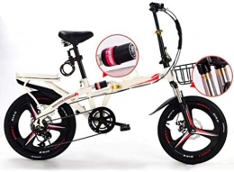 HFFFHA vélo HFFFHA Vélos pliants Double Disque Aluminium Adulte Mini vélo Pliant (Blanc) (Color : D)
