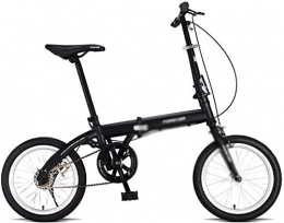 HLZY Vélos pliant HLZY 16 Pouces Portable vélo Pliant vélo Adulte étudiants Ultra-léger Portable Compact Pliant Outroad de vélos Hommes Femmes (Color : Black, Size : 16 inches)