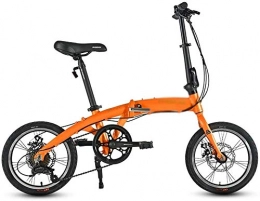 HLZY vélo HLZY 16 Pouces vélo Pliant vélo Adulte étudiants Ultra-léger Portable Compact Pliant Outroad de vélos Hommes Femmes (Color : Orange, Size : 16 inches)
