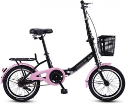 HLZY Vélos pliant HLZY Outroad VTT Vélo étudiants Adultes Ultra-léger Portable Compact Pliant Outroad de vélos Hommes Femmes (Color : Pink, Size : 20 inches)