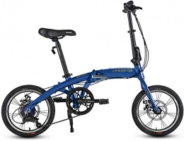 HLZY vélo HLZY Portable Vélo Pliant mâle et Femelle Adulte Lady vélo Pliant Compact Outroad Vélos for Hommes Femmes (Color : Blue, Size : 16 inches)