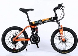 HLZY vélo HLZY Portable Vélo Pliant Vélo étudiants Adultes Ultra-léger Portable Compact Pliant Outroad de vélos Hommes Femmes (Color : Orange, Size : 20 inches)