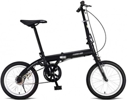 HLZY vélo HLZY Vélo Pliant mâle et Femelle Adulte Lady vélo Pliant Compact Outroad Vélos for Hommes Femmes (Color : Black, Size : 16inches)
