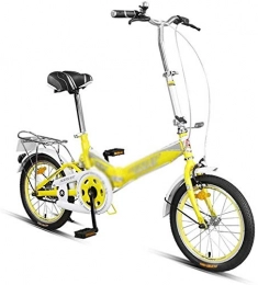 HLZY vélo HLZY Vélo Pliant vélo Pliable vélo Pliant de Banlieue Femmes vélo Étudiant Voiture vélo (Color : Yellow, Size : 20 inches)