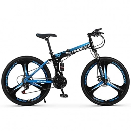 Hmvlw vélo Hmvlw Vélo portatif Vélo de Pliage de Montagne à Une Roue à Une Roue 26 Pouces à 24 Vitesses Portable Double Disque à Double Disque Vélo Pliante (Color : Blue)
