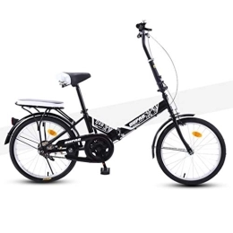 HSBAIS vélo HSBAIS Vélo Pliant pour Adulte, léger avec V résistant à l'usure des pneus de freinage Compact vélo Confortable siège, Heavy Duty 300lb, Black_133x60x48cm
