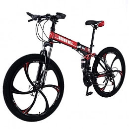 HWZXBCC Vélos pliant HWZXBCC Vélo De Montagne à Vélos avec Antidérapant pour Hommes Ou Femmes à Double Usure Résistant Roue Roue Vélos Rouge Ergonomique Sport Léger(Size:30 Speed)