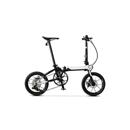 IEASE vélo IEASEzxc Bicycle Vélo de vélo Pliant en Alliage en Alliage d'aluminium Vitesse de la Vitesse de Disque de Disque intérieur Câblage intérieur Portable Cyclisme (Color : White)