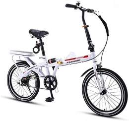 IMBM vélo IMBM Nouveau vélo Pliant vélo de Route for Adultes vélos pliants Mini Ultraléger vélo Shopper vélos vélo Enfants, Couleur: Blanc (Color : White)