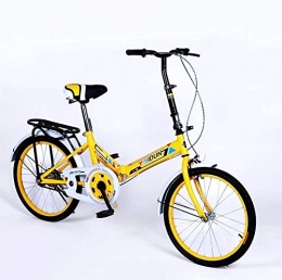 IMBM Vélos pliant IMBM Pouces vélo Pliant monovitesse vélo Hommes et Femmes Adultes vélo Enfants de vélos (Color : Yellow)