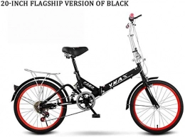 IMBM vélo IMBM Vélo Pliant Compact Ville étudiants vélo vélos légers vélo Shopper vélo Belle Adulte vélo Unique vélo à Vitesse Variable, Taille: Vitesse Variable (Color : Black, Size : Single Speed)
