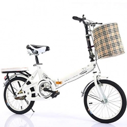 JTYX Vélos pliant JTYX Vélos pliants avec Panier et Cadre Mini vélos Portables pour Adultes Vélo Pliable pour Enfants Siège réglable et Guidon Unisexe, 16 Pouces / 20 Pouces
