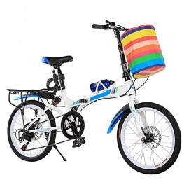 JUUY vélo JUUY Sports de Plein air 20 Pouces Pliant vélo Tandem Bike Adultes Enfants Voyage Vélo Camp Vélo Pliable Vélos pour Enfants
