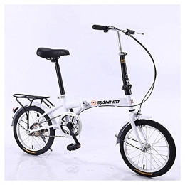 JUUY vélo JUUY Sports de Plein air vélo Pliable Bicyclette de vélo Pliant 16 Pouces Ultra léger Portable vélo Adulte Hommes et Femmes Petit Petit Roue Simple Vitesse.