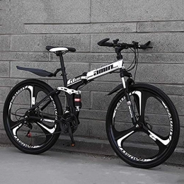 KELITINAus Vélos pliant KELITINAus Vélo de montagne, vélo pliable à 21 vitesses, double frein à disque, pour adultes, adolescents et adultes, vélos tout-suspendu D-10Knifewheels - 66 cm, C-3Knifewheels - 66 cm