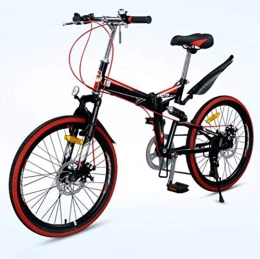 LFEWOZ vélo LFEWOZ 22 Pouces BMX Vélo Sécurité Pliable Vélo de Montagne, pour Adultes Ados Hommes Femmes Femmes Shopper Pliant Cruiser Bikes 7 Speed ​​City vélos