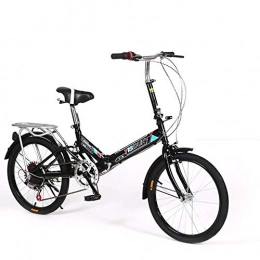 LHQ-HQ vélo LHQ-HQ Vélo pliante de 20 pouces Bélier à six vitesses Vélo pliable vélo for femmes adulte adulte de voiture vélo de carreau léger en aluminium cadre absorption-d 110x160cm (43x63inch) Sports de plein