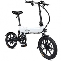 LIRUI Vélo électrique Pliant Vélo électrique De 16 Pouces Vélo Pliant Portable à Hauteur Réglable pour Vélo Pliant électrique Vélo électrique avec Batterie Au Lithium Intégrée De 7.8AH 250W,White