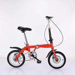 LIZONGFQ Vélo de 20 Pouces Mini Pliable Ultra-léger Portable Double Papillon Frein Adulte vélo Enfant Enfant et étudiant étudiant Petit vélo,Rouge