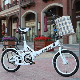 LJ vélo LJ Vélos, VTT, vélo pliant, vélo pour enfants de 22 pouces vélo pliant léger pour caravane de ville de banlieue à vitesse variable, blanc