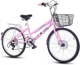 LJXiioo Vélo Pliable, vélo de Ville léger 7 Vitesses Facile à Installer pour Adulte Unisexe, Plusieurs Couleurs,A,24IN