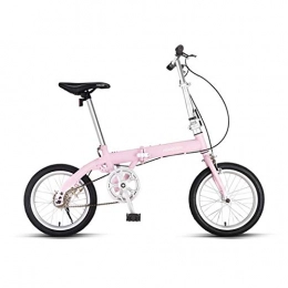 LLF Vélos pliant LLF Vélos pliants, Vélos Pliants, 16 Pouces Mini Portable Étudiant Comfort Speed ​​Wheel Vélo Pliant for Hommes Femmes Lightweight Vélo Pliant Casual (Color : Pink)