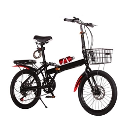 LXJ Vélos pliant LXJ 20 Pouces Pliante Bicycleroad Bike Vélo Adulte Cadre en Acier à 6 Vitesses Absorption de Choc 6 Vitesses Convient aux Adultes Hommes et Femmes Vélos urbains